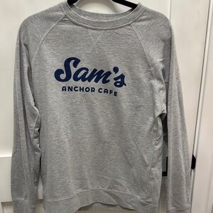Next Level Apparel Light Gray Crewneck Sweatshirt, Sam's Anchor Cafe,M